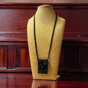 Elegant Black Beaded Necklace